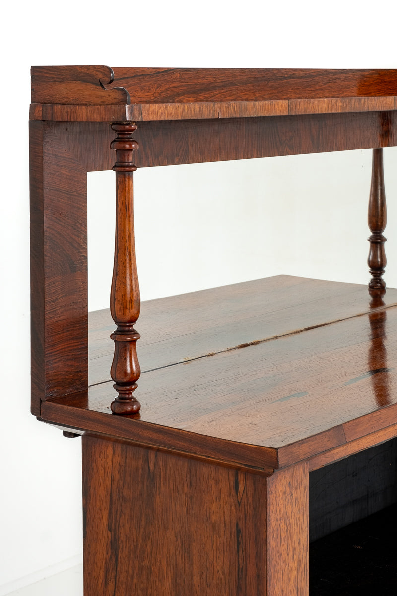 Unusual Early Victorian Rosewood Open Bookcase