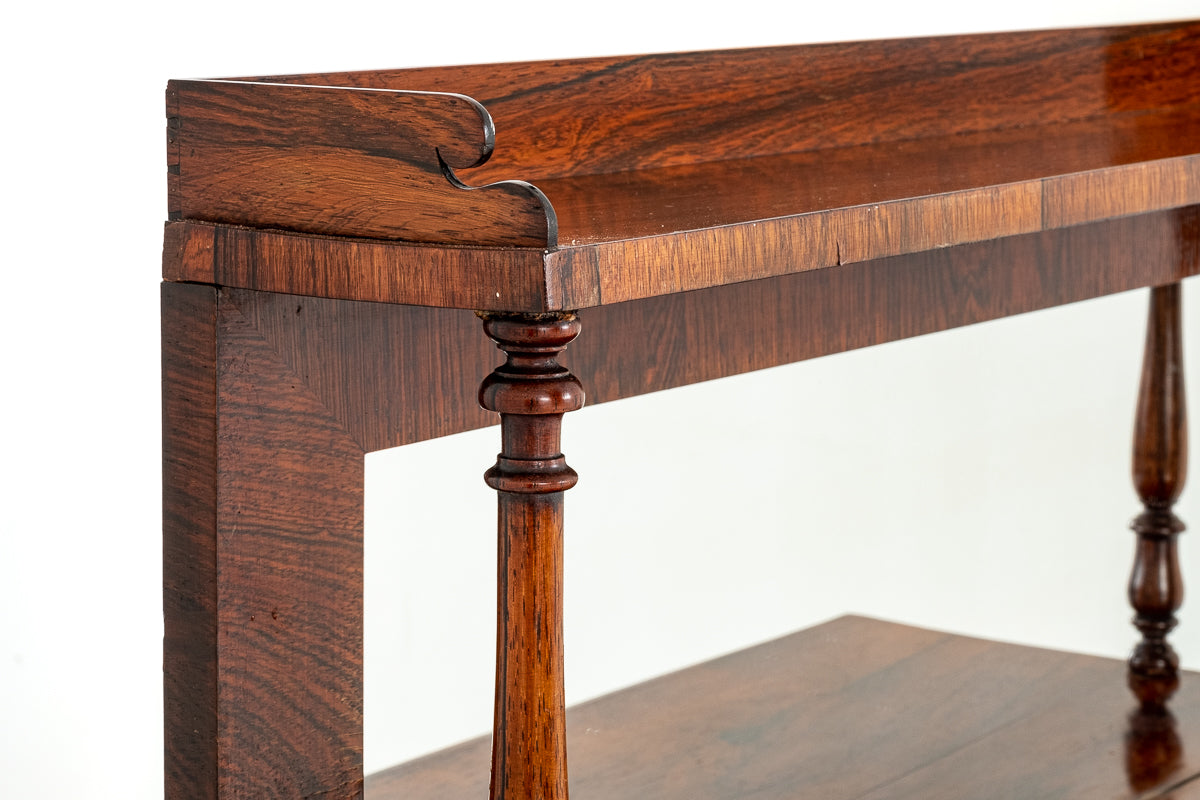 Unusual Early Victorian Rosewood Open Bookcase