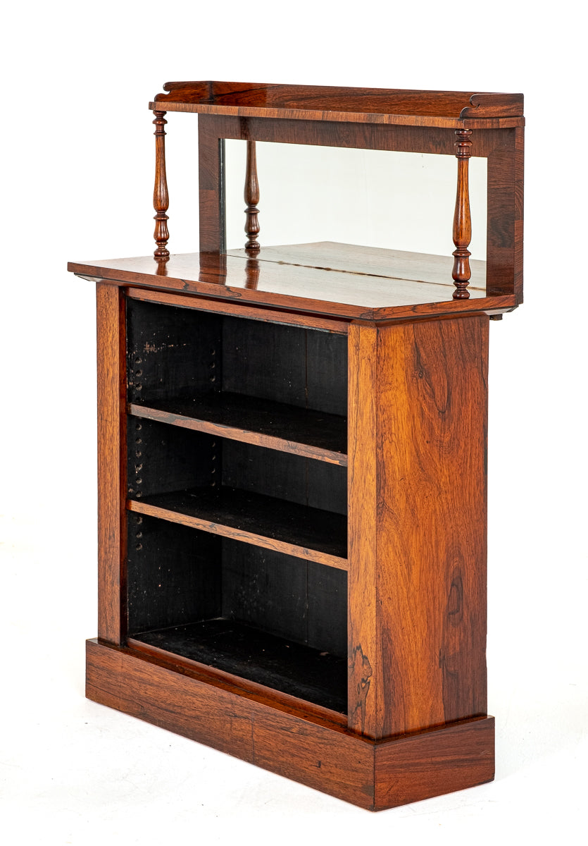 Unusual Early Victorian Rosewood Open Bookcase