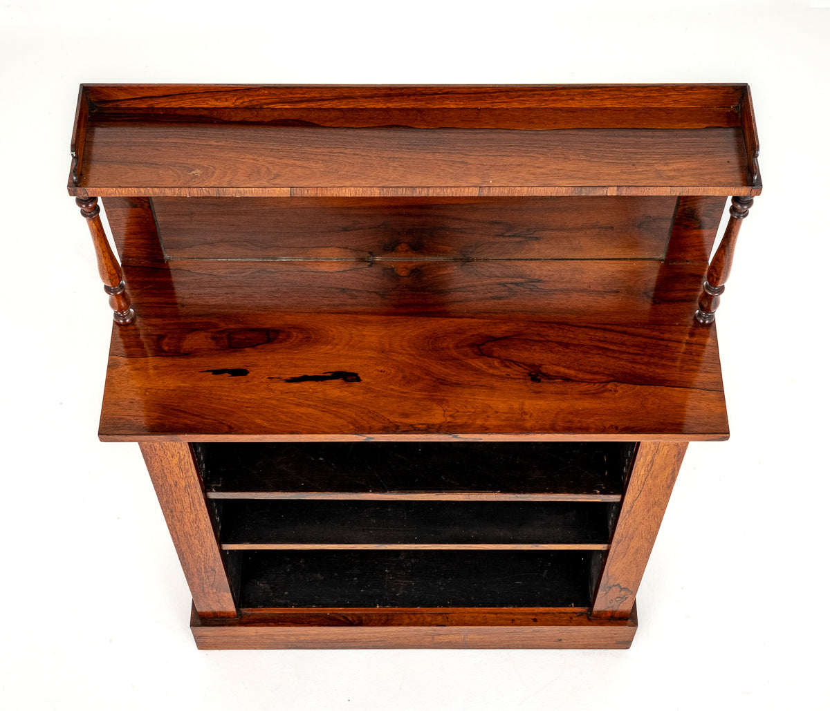 Unusual Early Victorian Rosewood Open Bookcase