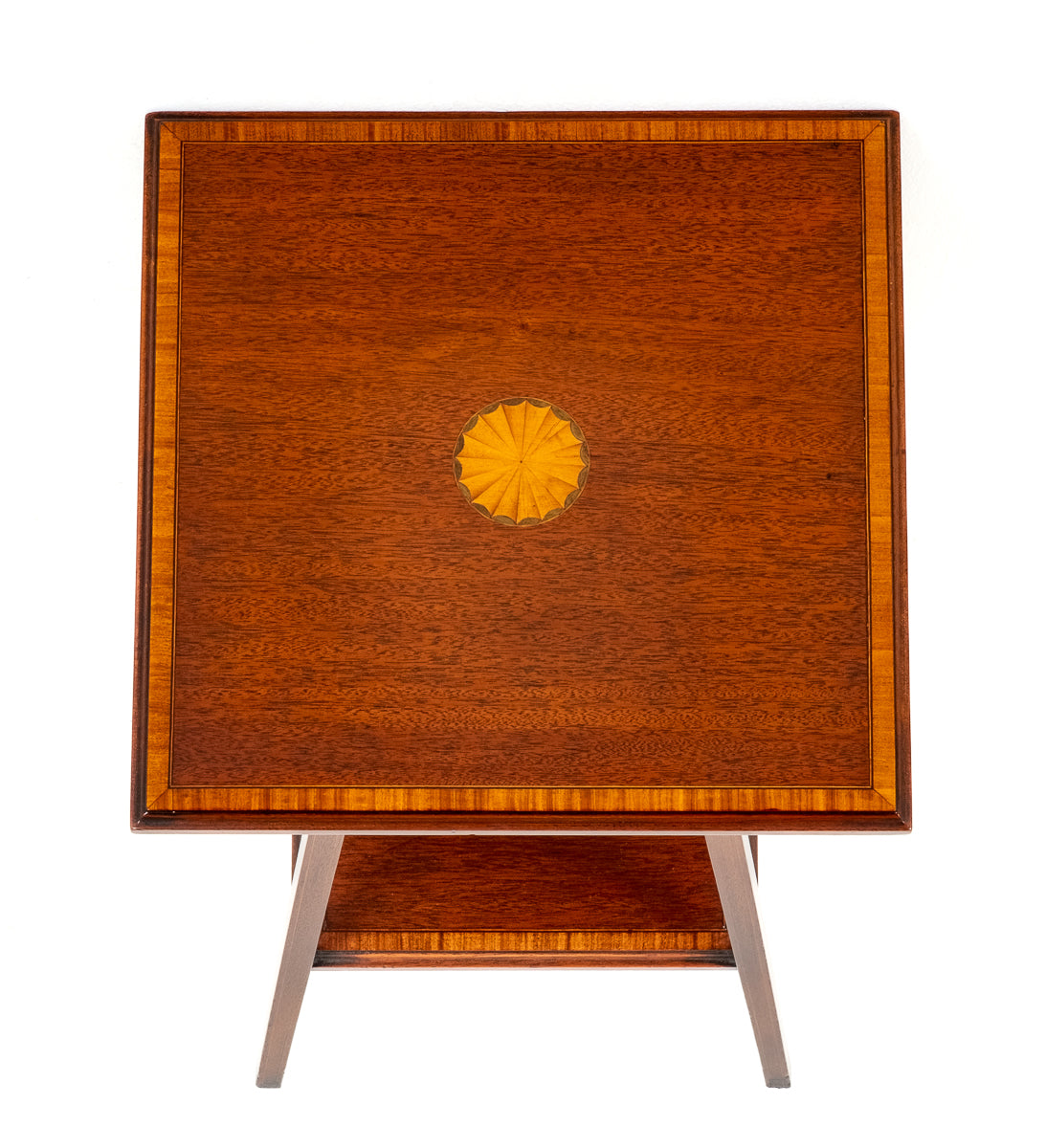 Sheraton Revival Mahogany Occasional Square Table