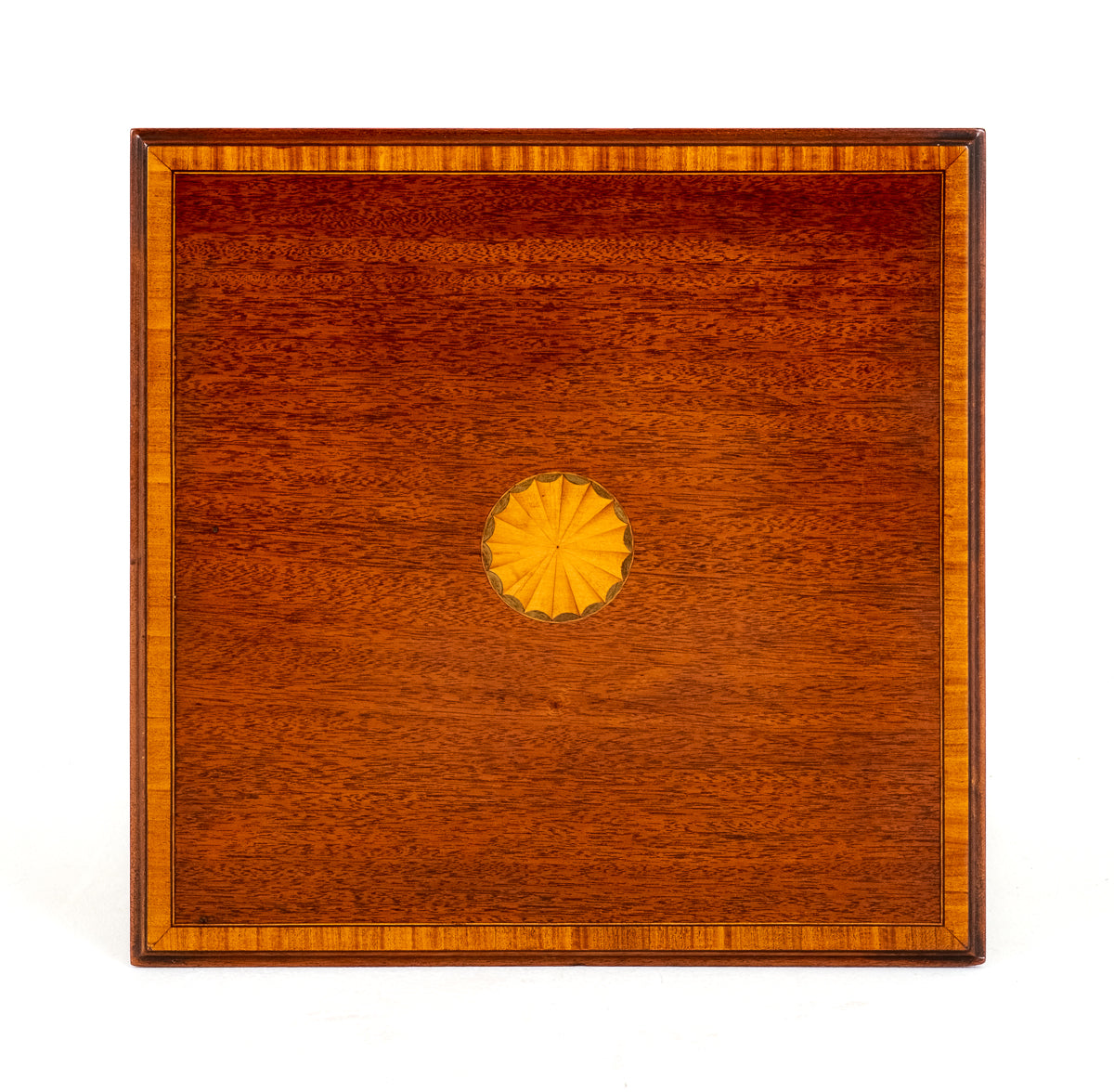 Sheraton Revival Mahogany Occasional Square Table