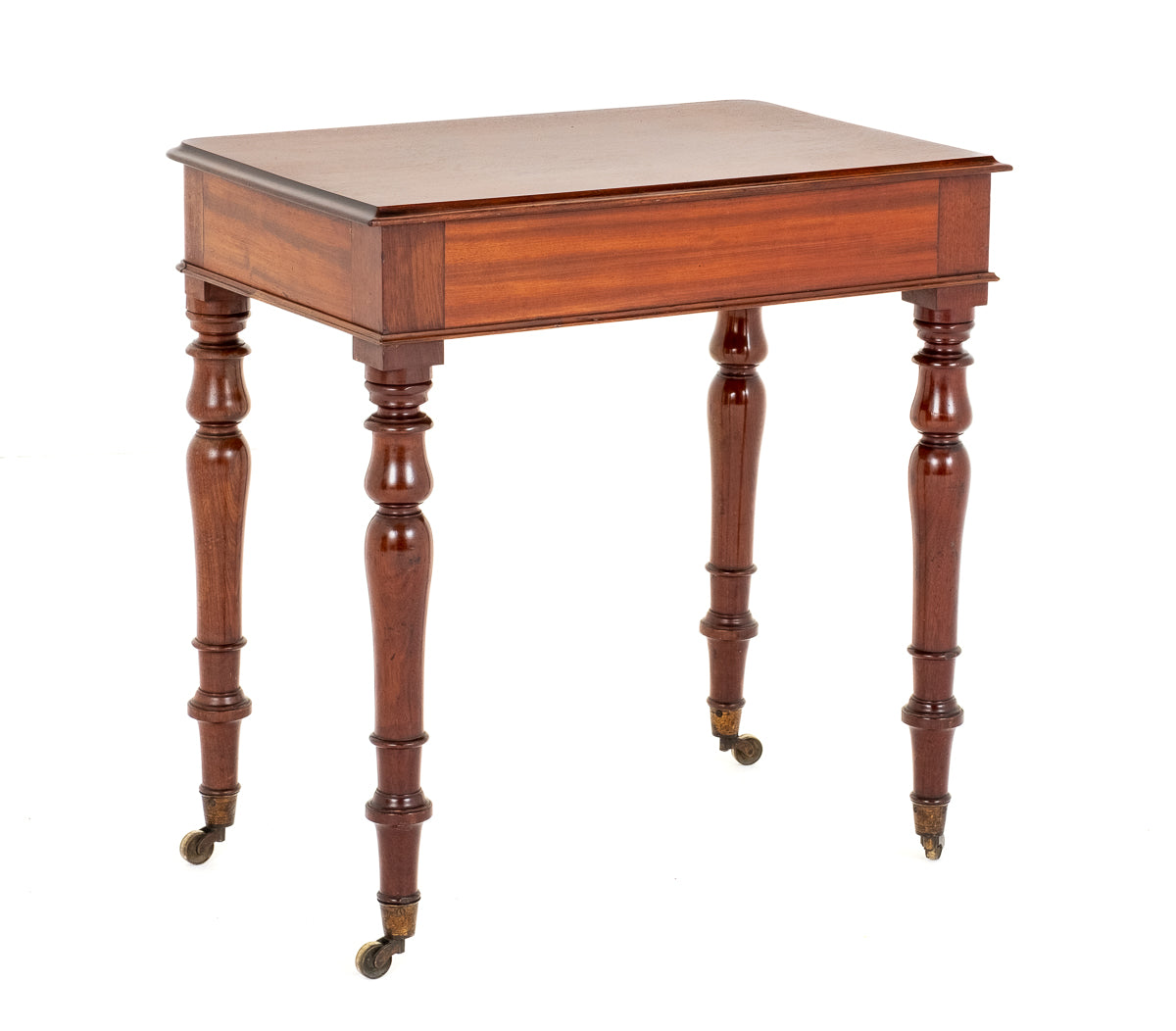 Mahogany Victorian 2 Drawer Side Table