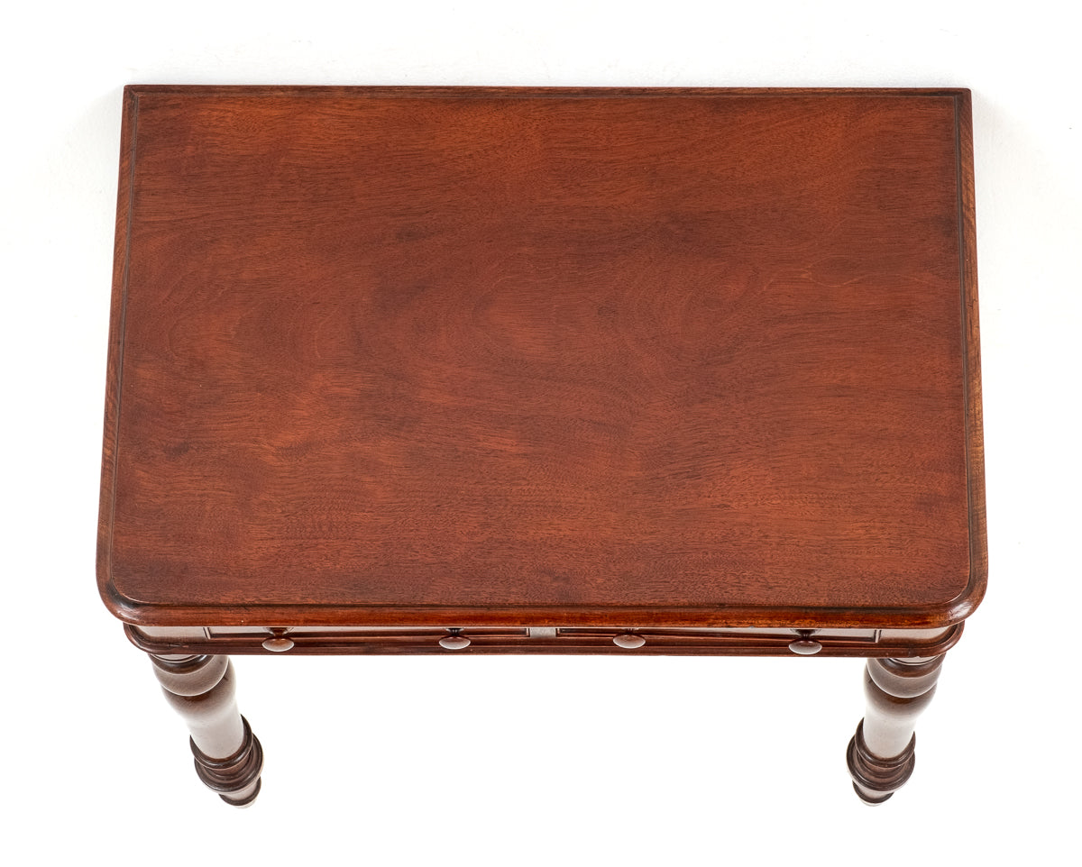 Mahogany Victorian 2 Drawer Side Table