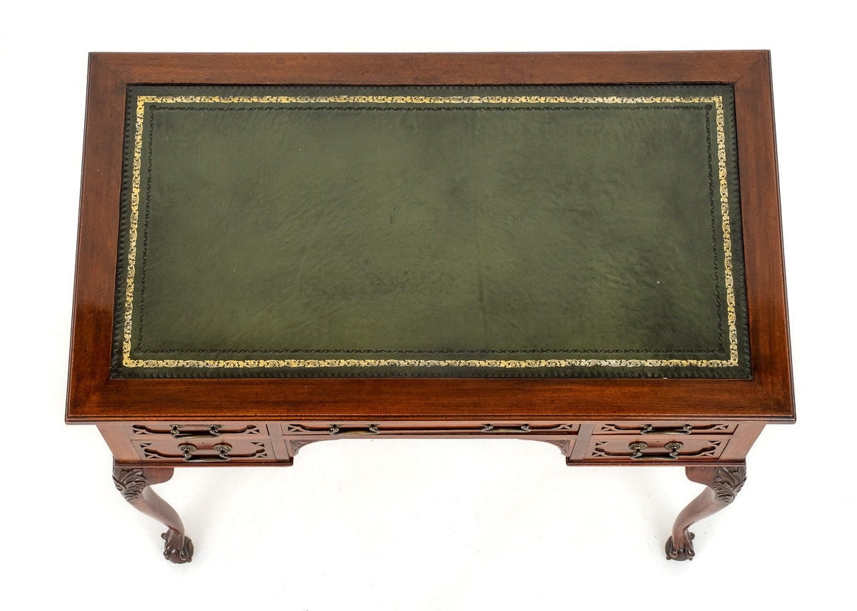 5 Drawer Mahogany Chippendale Style Writing Table