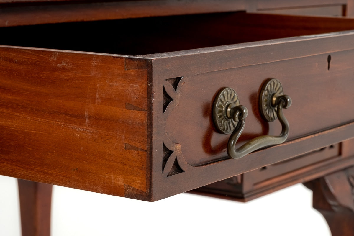 5 Drawer Mahogany Chippendale Style Writing Table