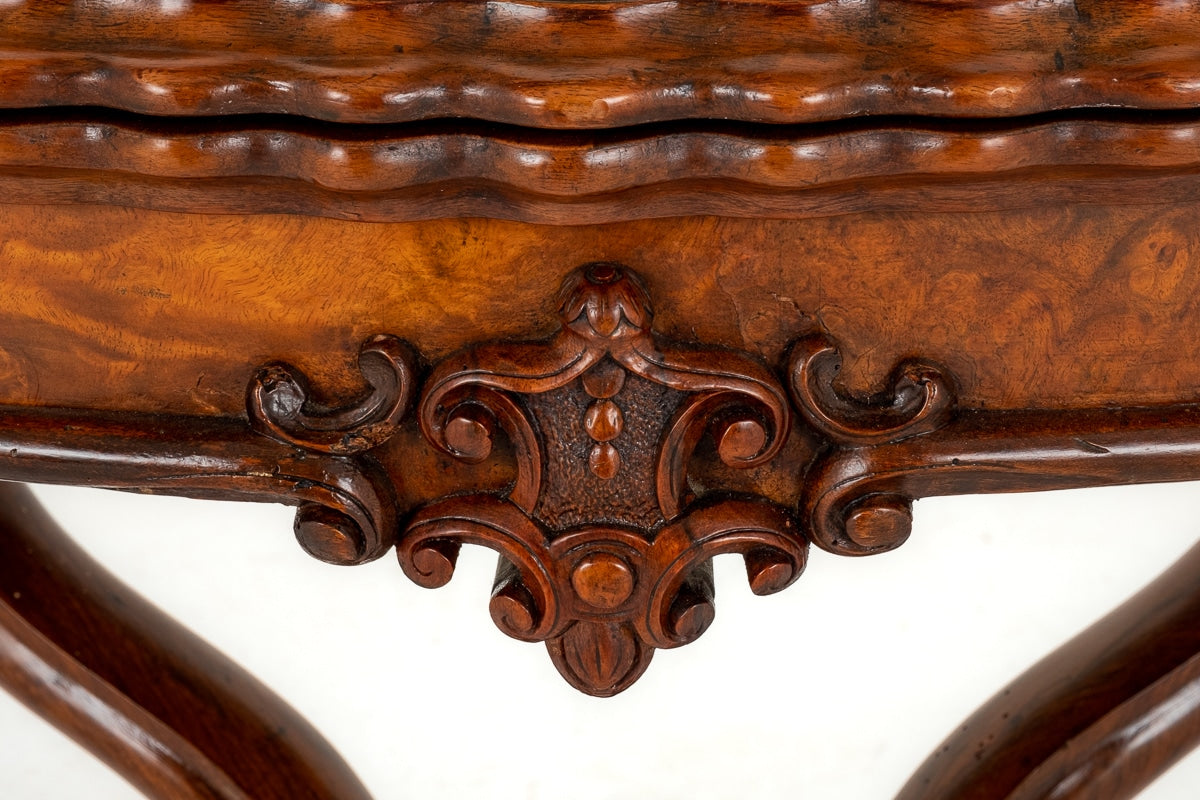 Fantastic Quality Victorian Burr Walnut Card Table