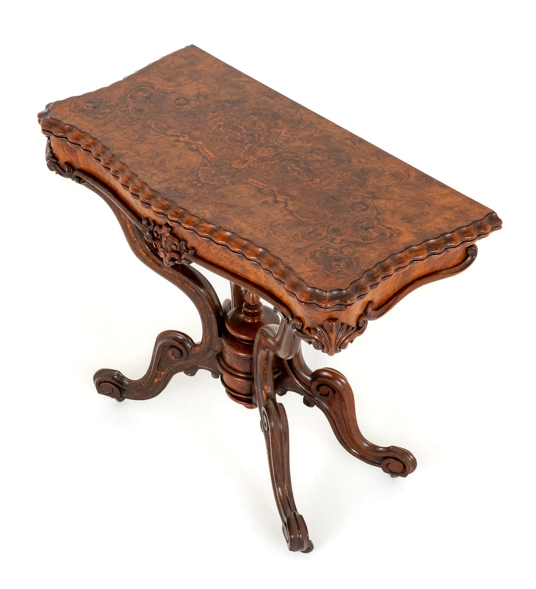 Fantastic Quality Victorian Burr Walnut Card Table