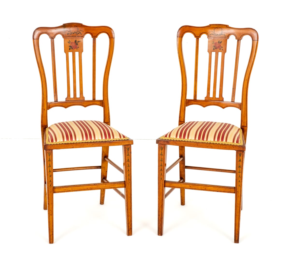 Pair of Satinwood Bedroom Chairs