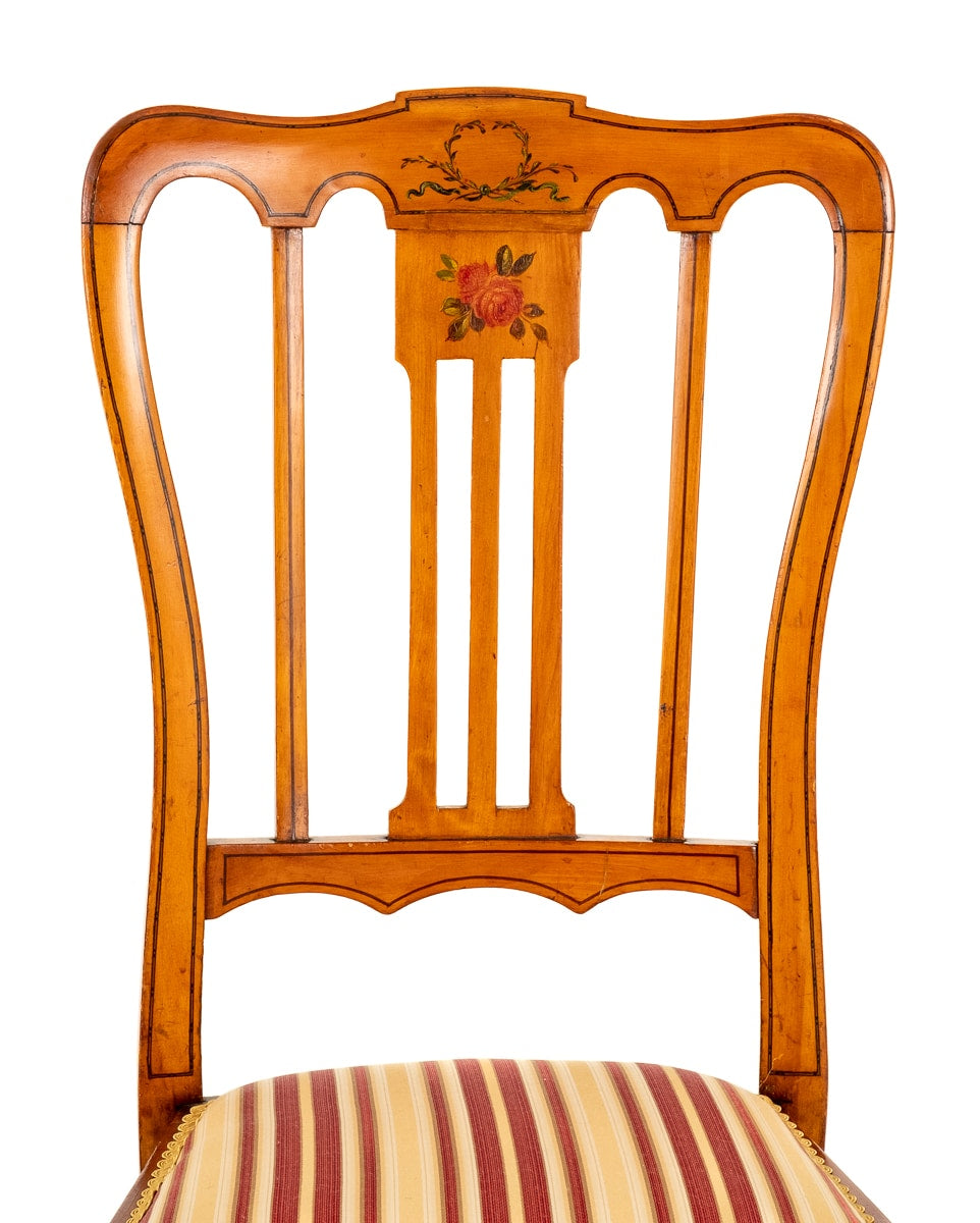 Pair of Satinwood Bedroom Chairs