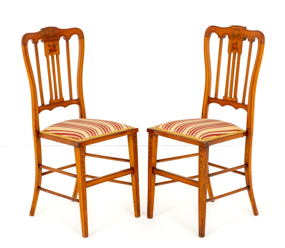 Pair of Satinwood Bedroom Chairs