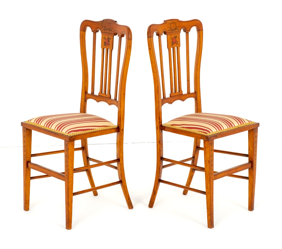 Pair of Satinwood Bedroom Chairs