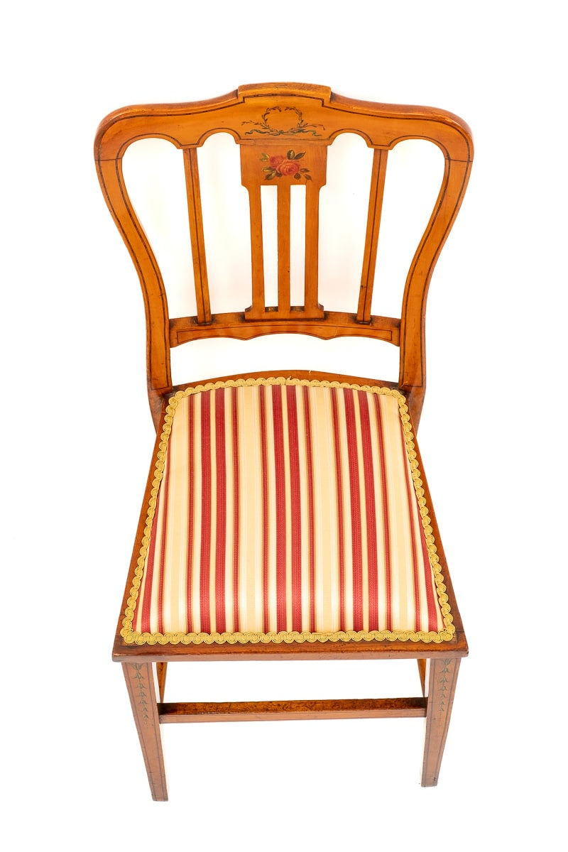 Pair of Satinwood Bedroom Chairs