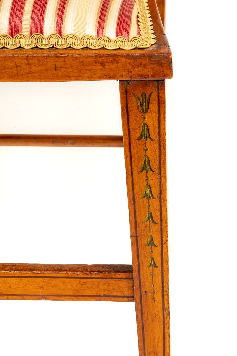 Pair of Satinwood Bedroom Chairs
