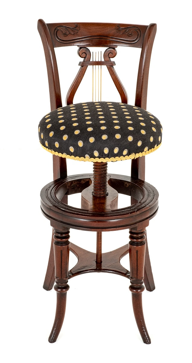 William IV Mahogany Revolving Piano Stool