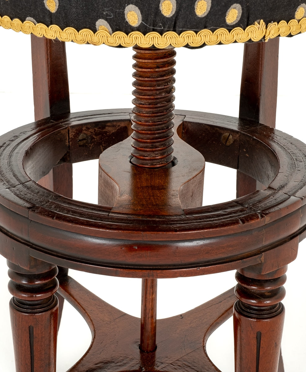 William IV Mahogany Revolving Piano Stool
