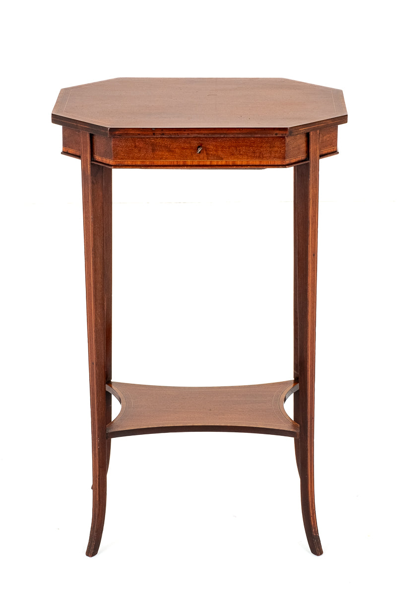 Sheraton Revival Mahogany Sewing Table