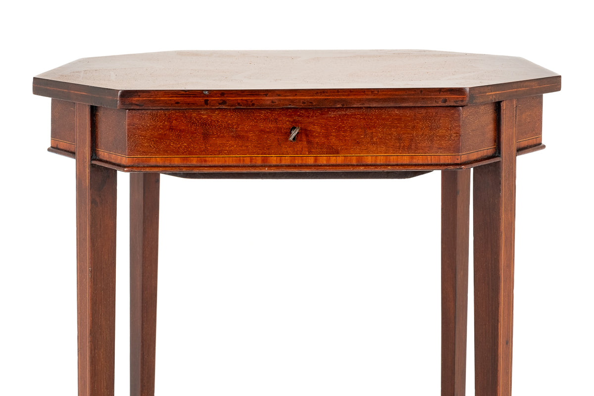 Sheraton Revival Mahogany Sewing Table