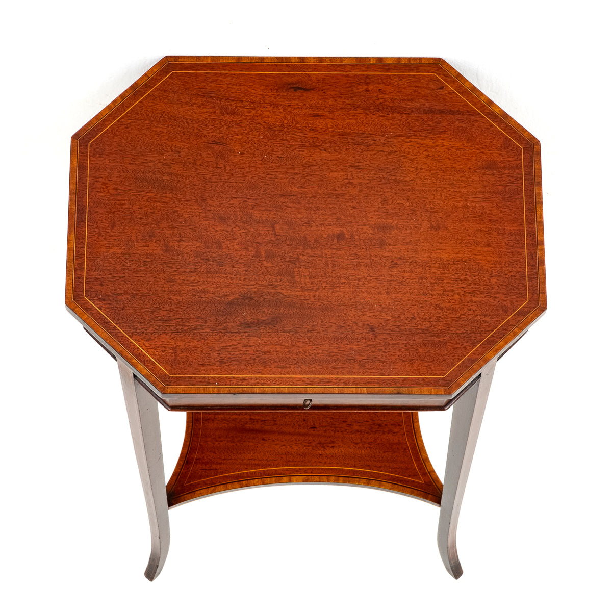 Sheraton Revival Mahogany Sewing Table