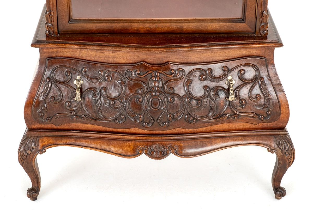French Style Mahogany Glazed Display Cabinet
