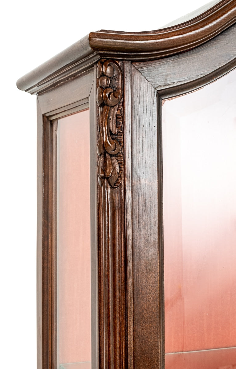 French Style Mahogany Glazed Display Cabinet