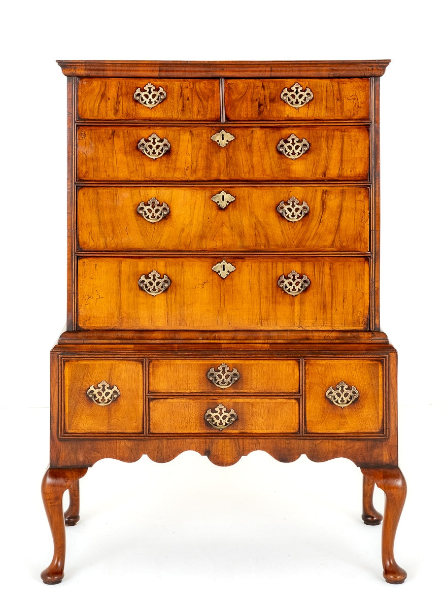Georgian Walnut Chest on Stand