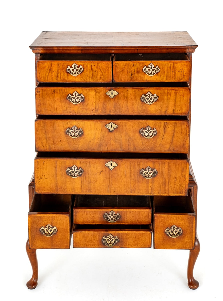 Georgian Walnut Chest on Stand