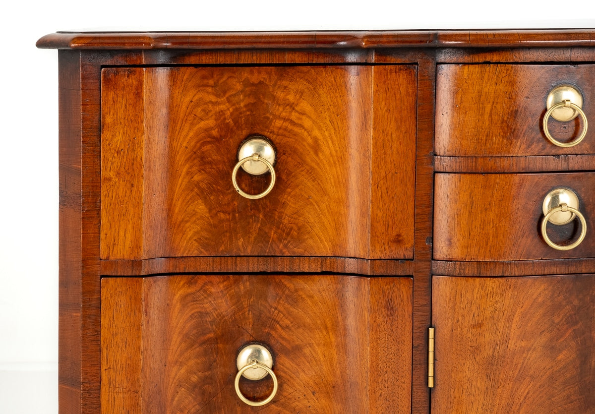 Queen Anne Style Walnut Side Cabinet