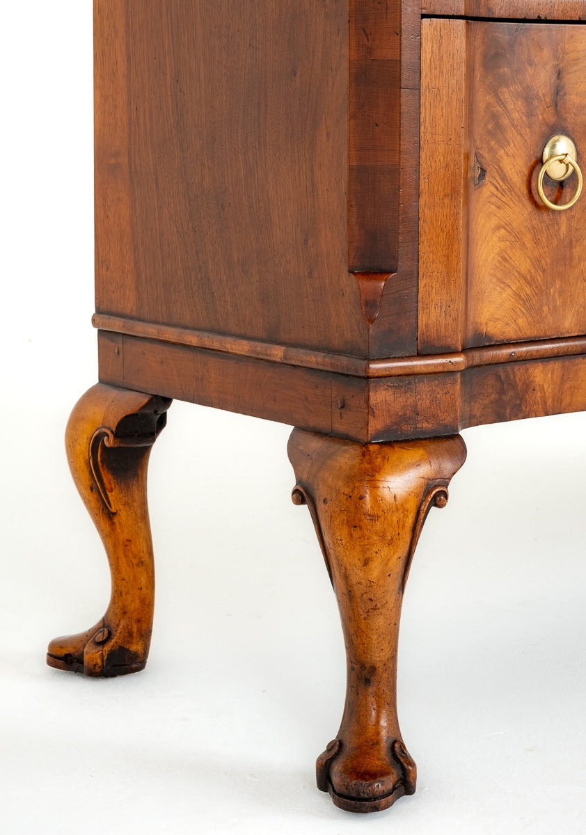 Queen Anne Style Walnut Side Cabinet