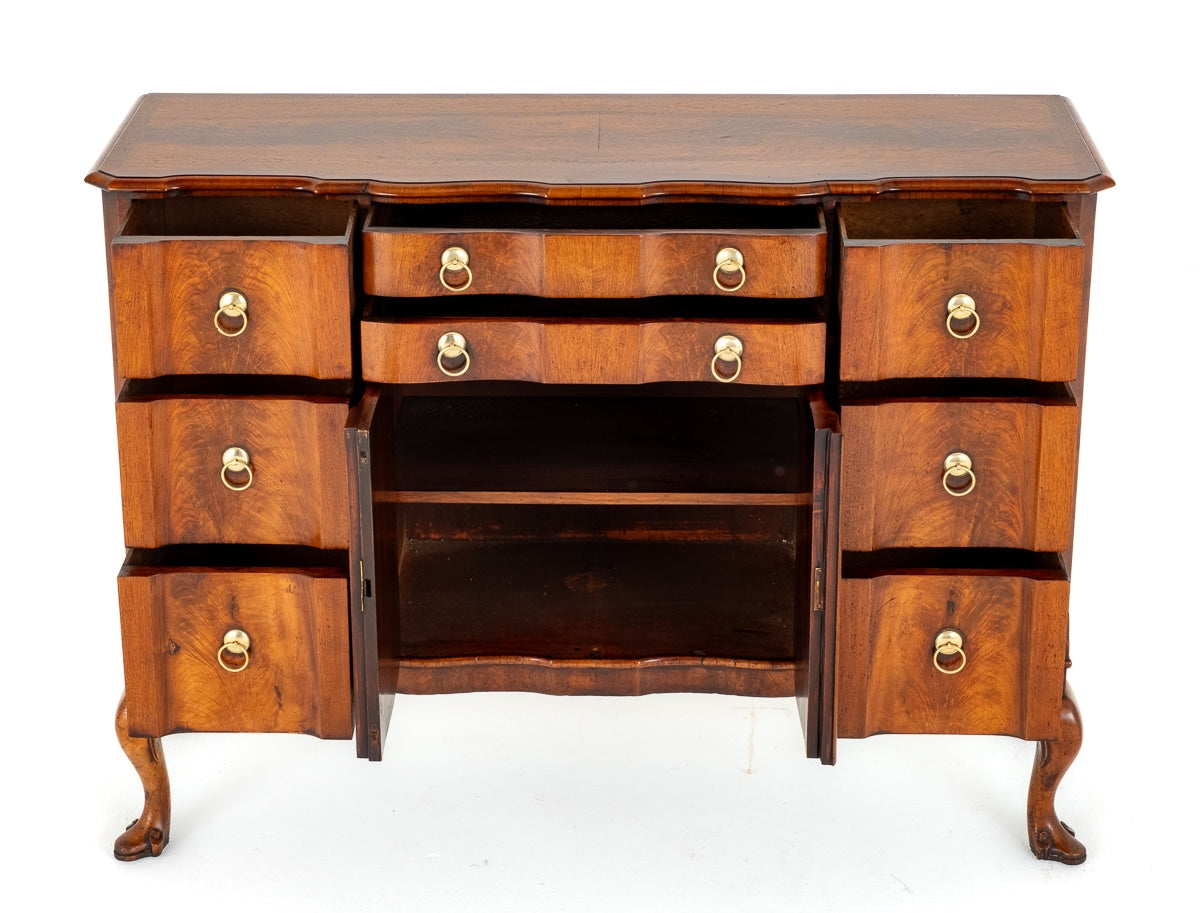 Queen Anne Style Walnut Side Cabinet
