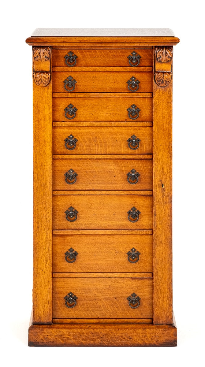 Victorian Blonde Oak Wellington Chest