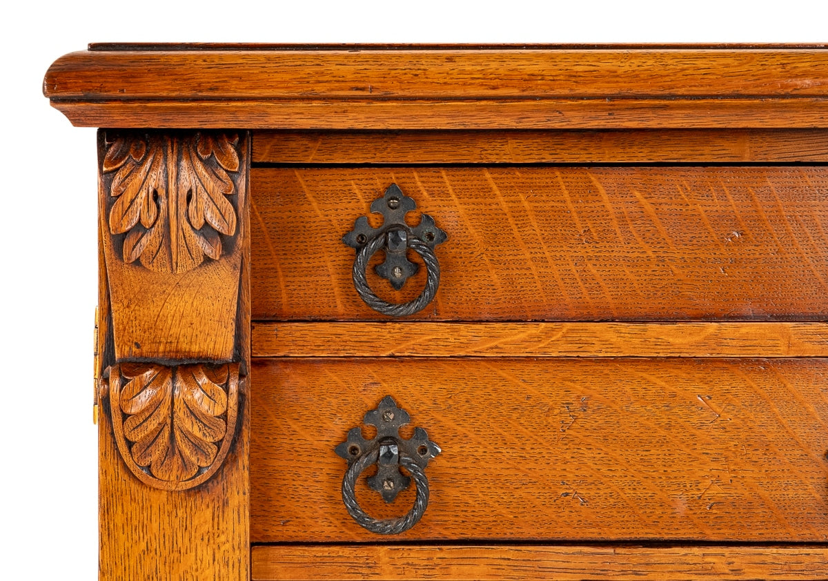 Victorian Blonde Oak Wellington Chest