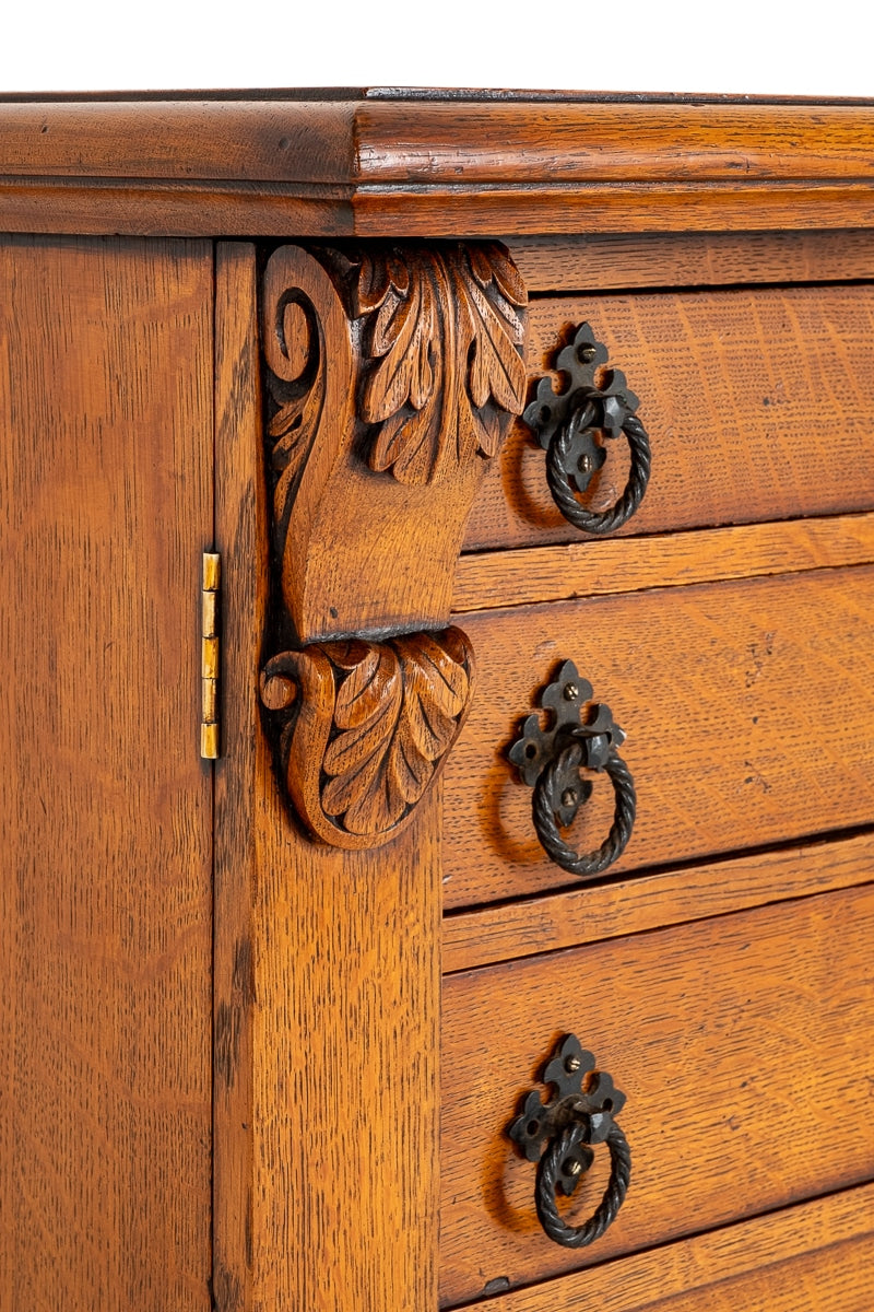 Victorian Blonde Oak Wellington Chest