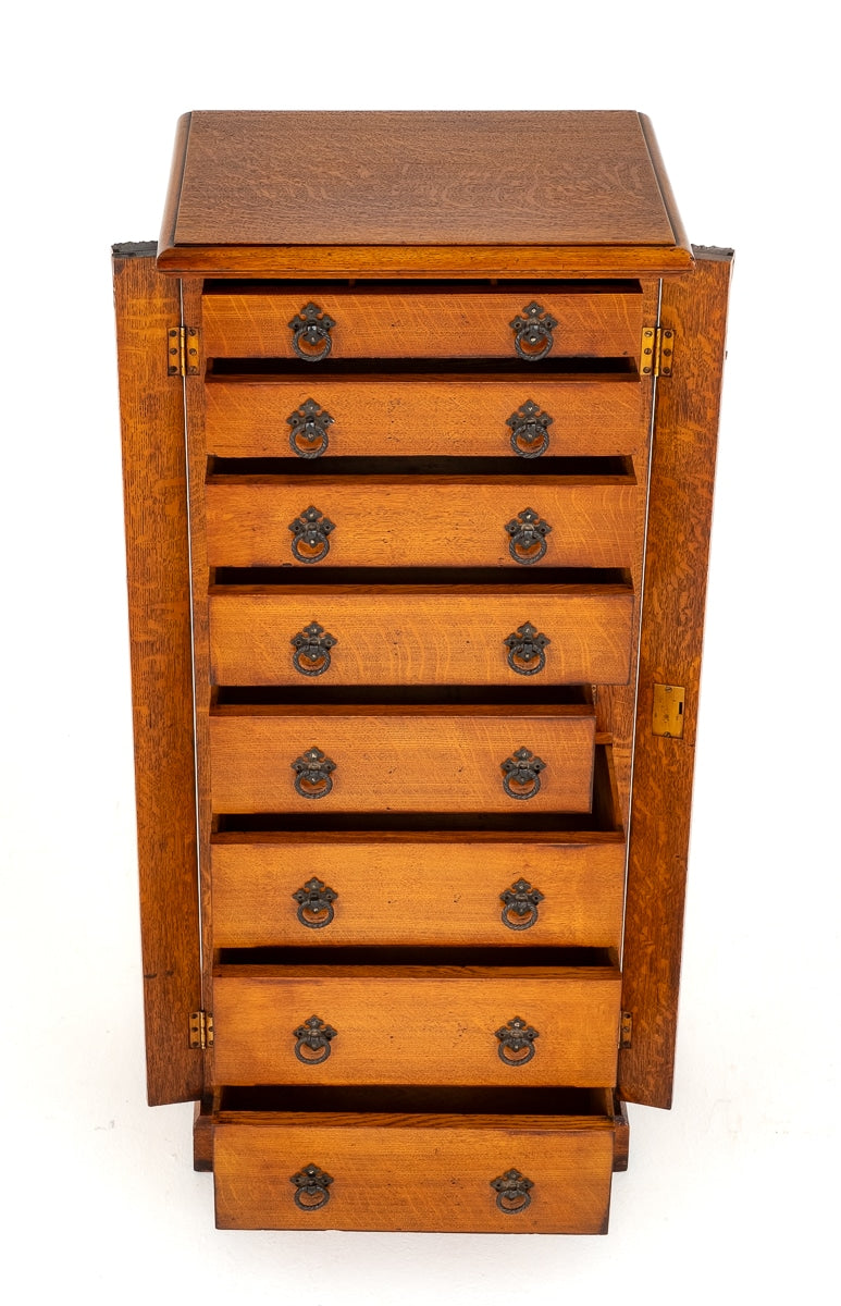 Victorian Blonde Oak Wellington Chest