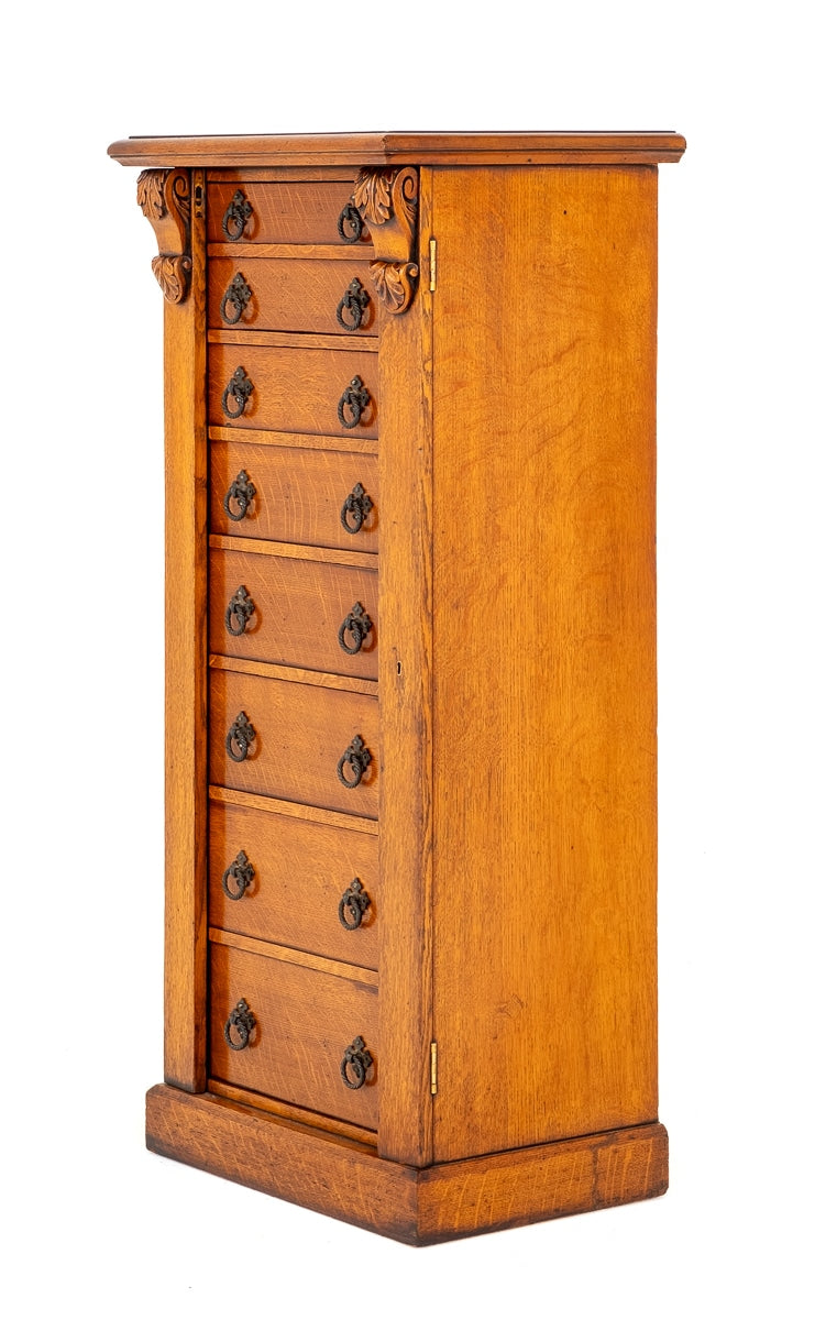 Victorian Blonde Oak Wellington Chest