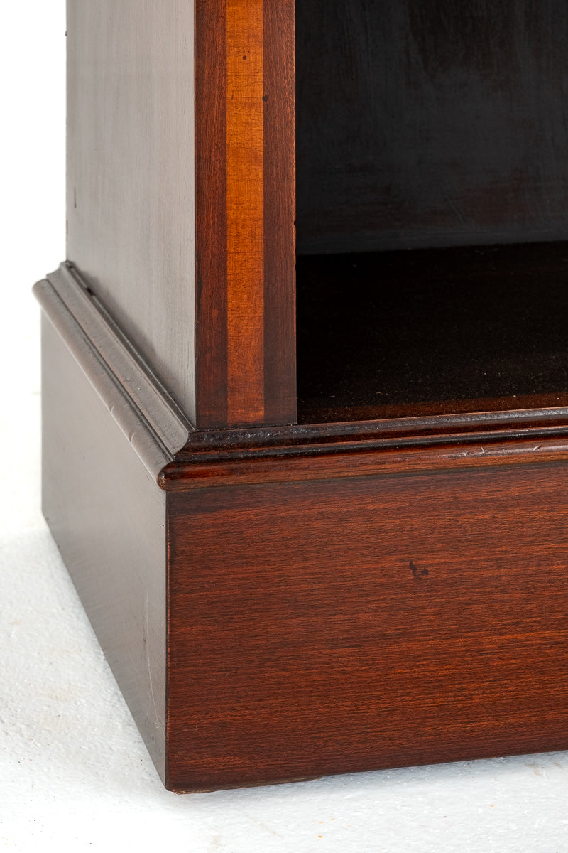 Mahogany Inlaid Open Bookcase