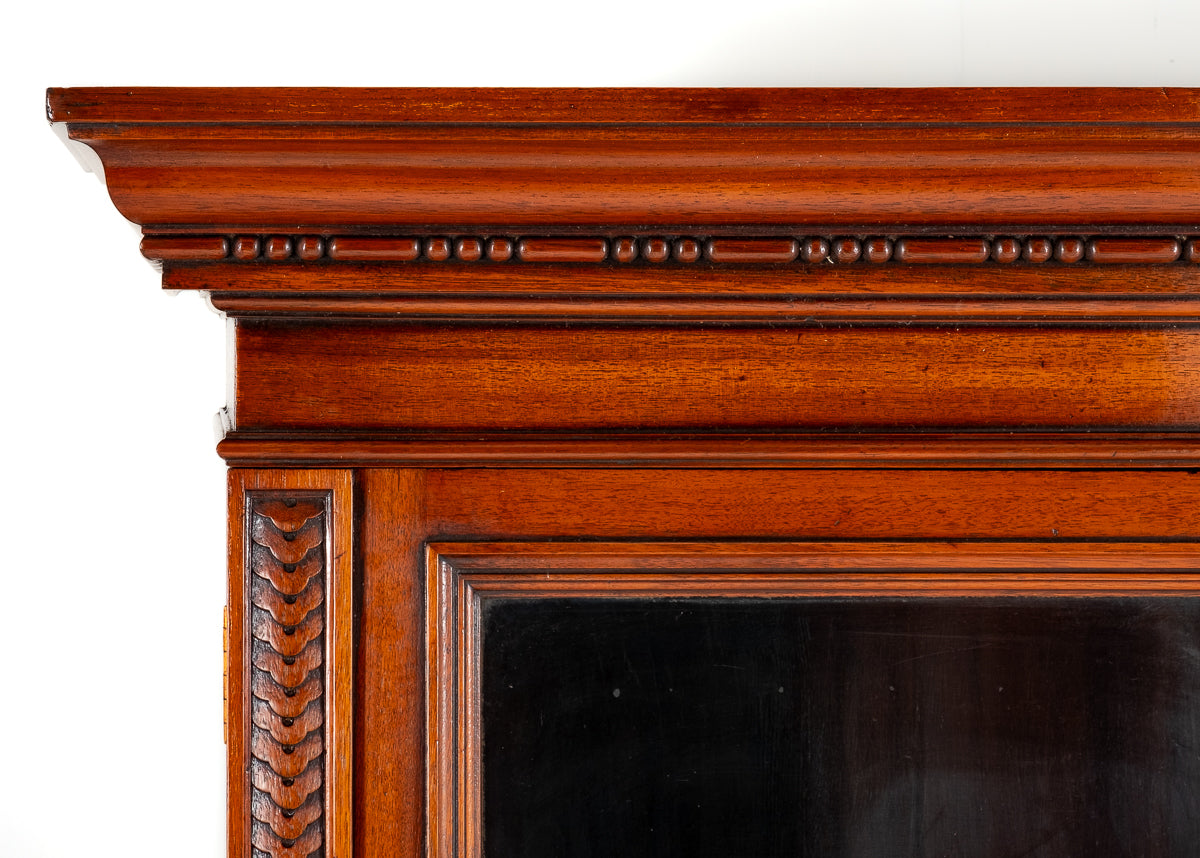 Victorian Walnut 3 Door Glazed Bookcase