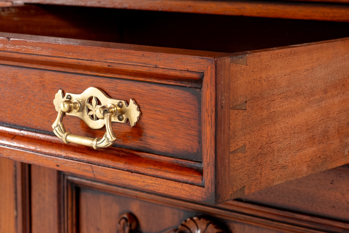 Victorian Walnut 3 Door Glazed Bookcase