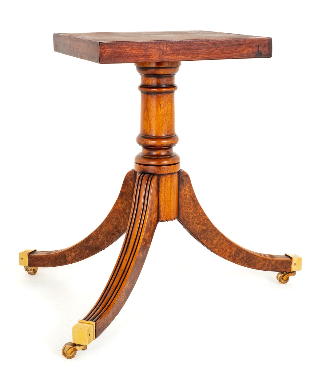 Burr Walnut Regency Revival Extending Dining Table