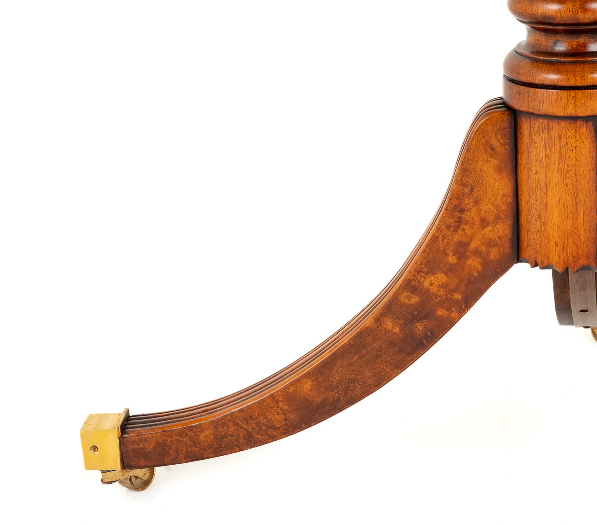 Burr Walnut Regency Revival Extending Dining Table