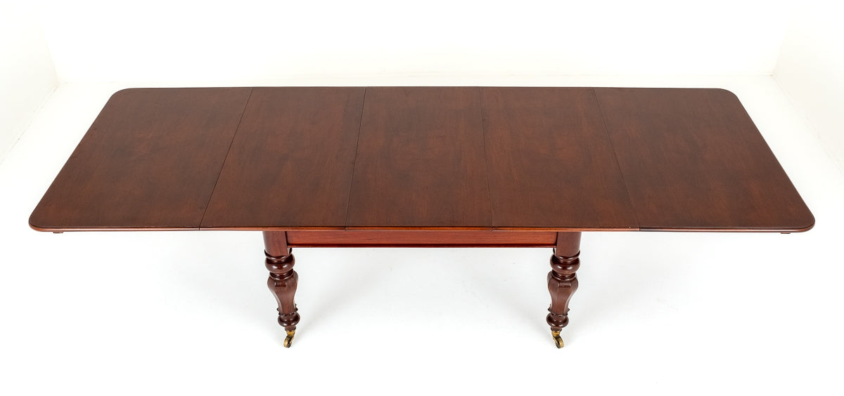 Rectangular William IV mahogany Extending Dining Table