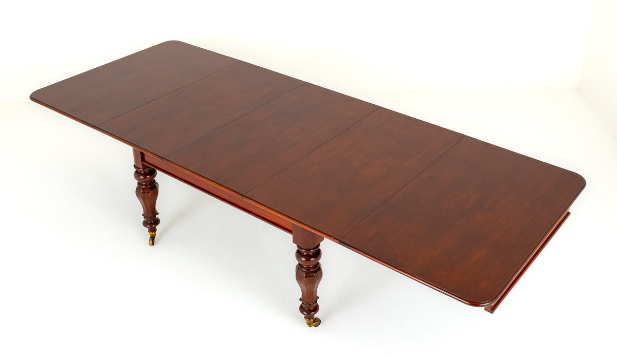 Rectangular William IV mahogany Extending Dining Table