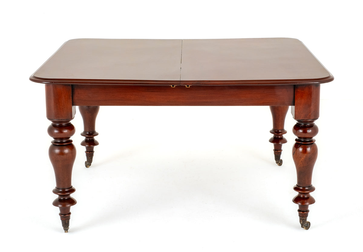 Rectangular Victorian Mahogany 2 Leaf Extending Dining Table