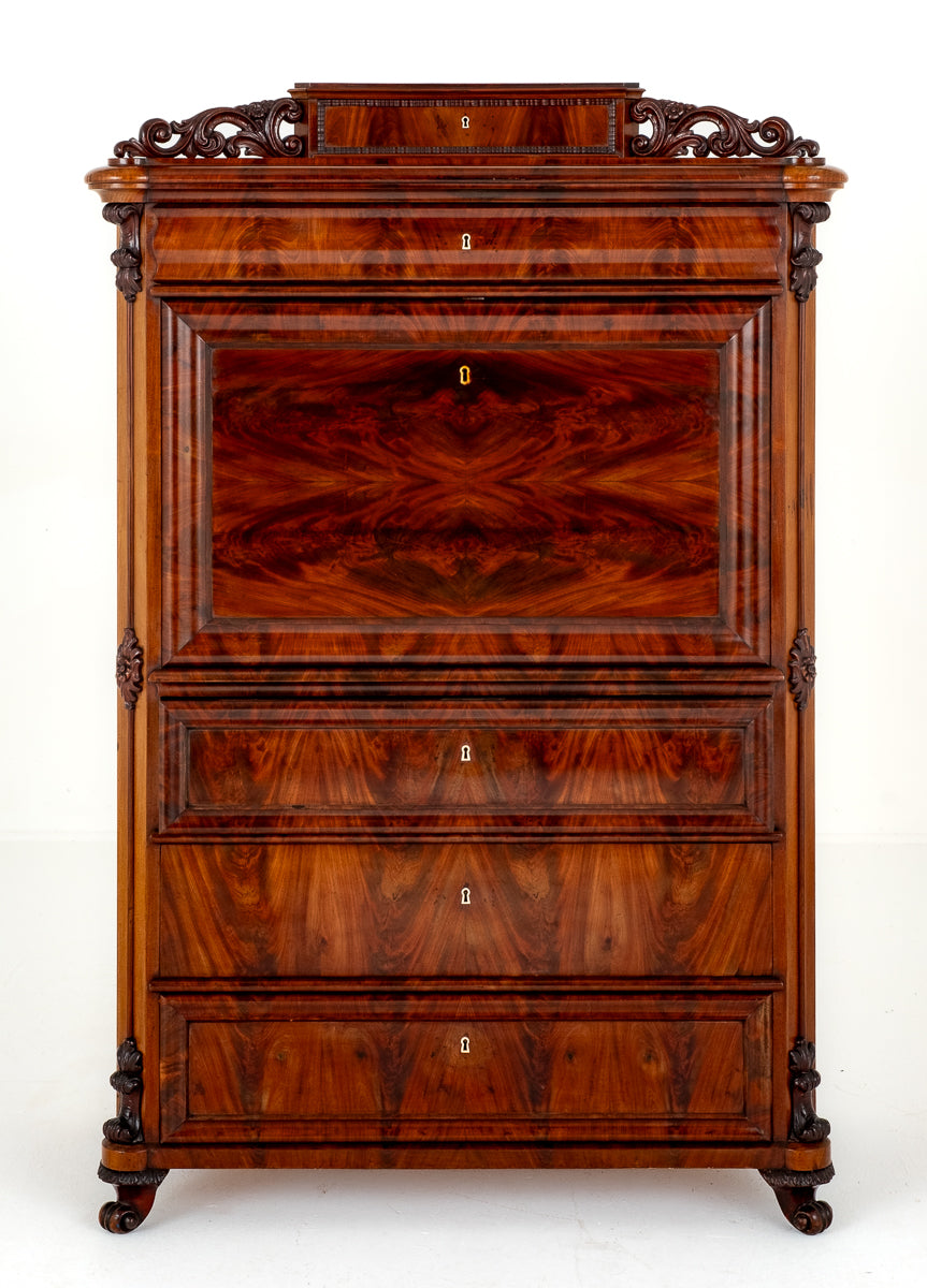 Biedermeier Mahogany Escritoire