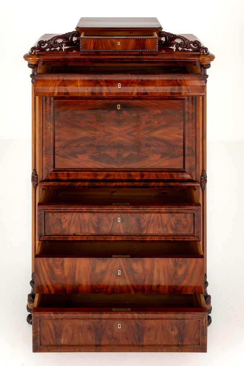 Biedermeier Mahogany Escritoire