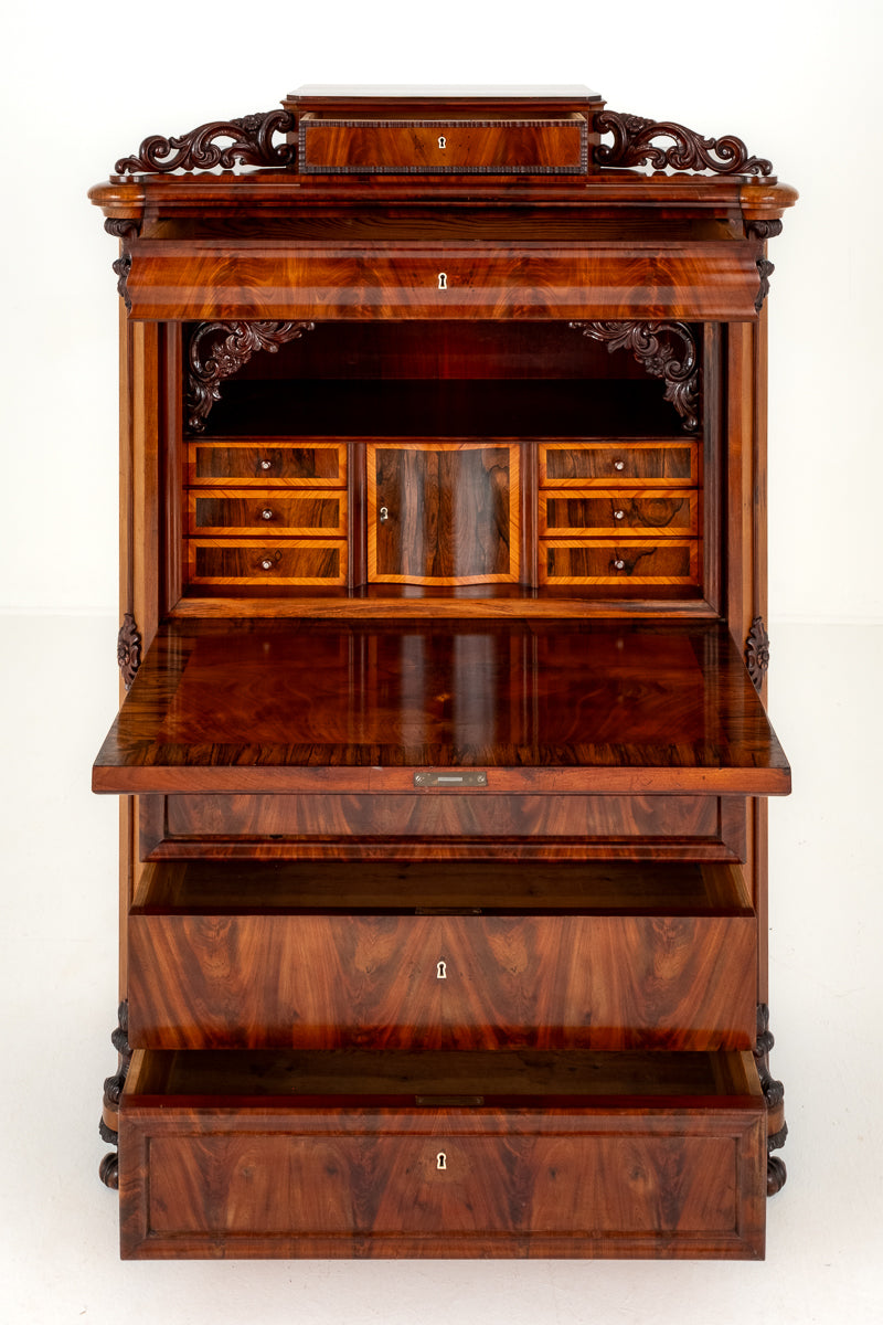 Biedermeier Mahogany Escritoire