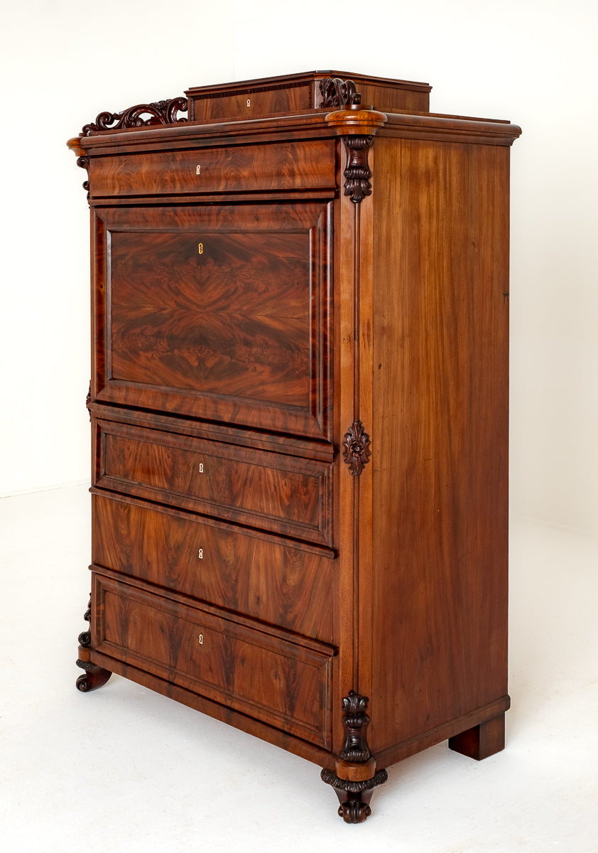 Biedermeier Mahogany Escritoire