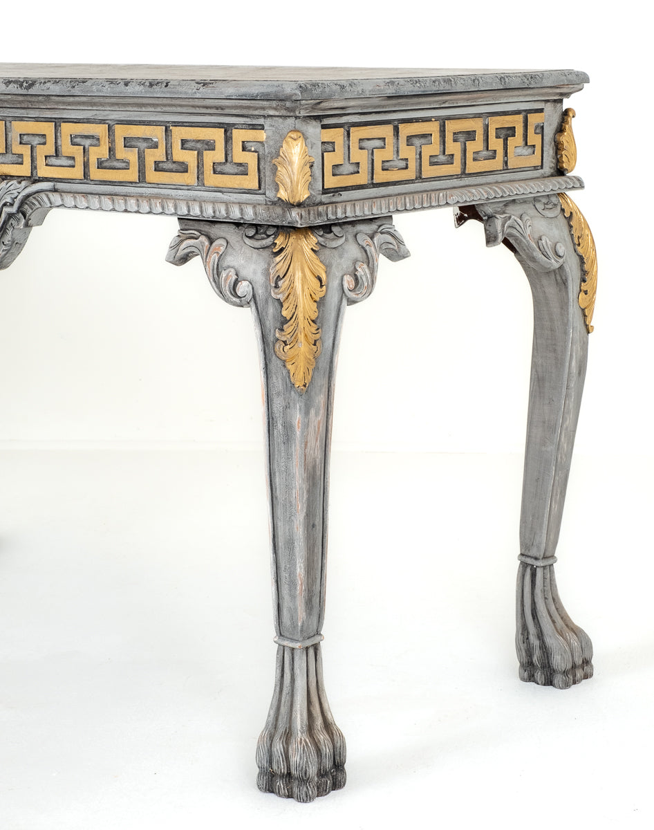 Pair of Chippendale Style Painted Console Tables
