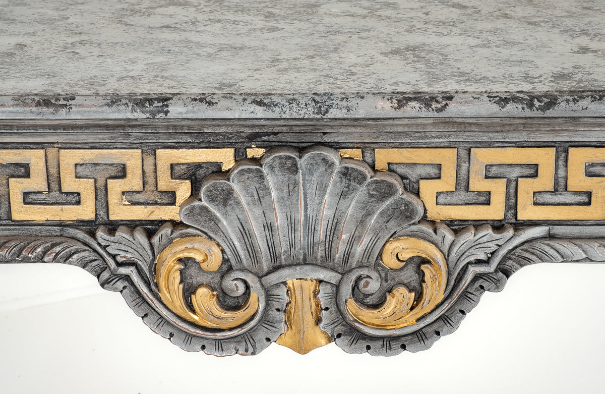 Pair of Chippendale Style Painted Console Tables