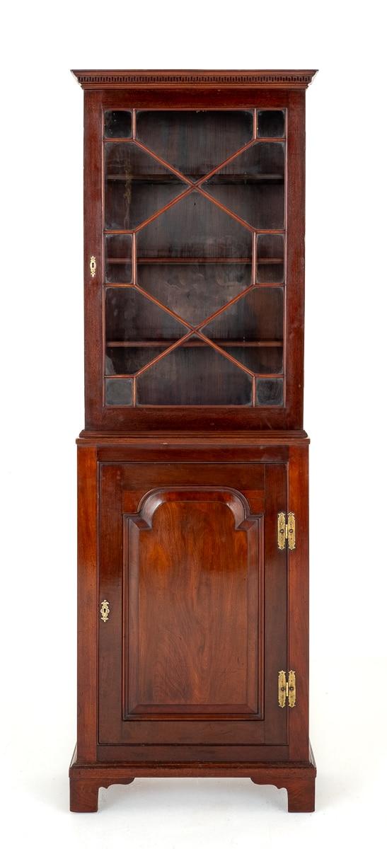 Georgian Mahogany Glazed Tall Bookcase